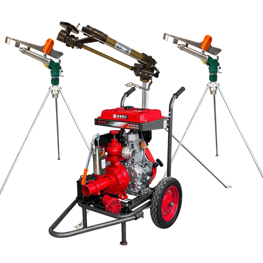 金山一体式灌溉机组 全套喷枪水带配齐 抗旱浇地神器